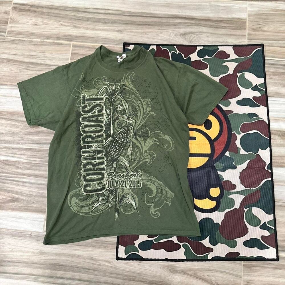 Jerzees Y2K style green Brashers Corn Roast Tee